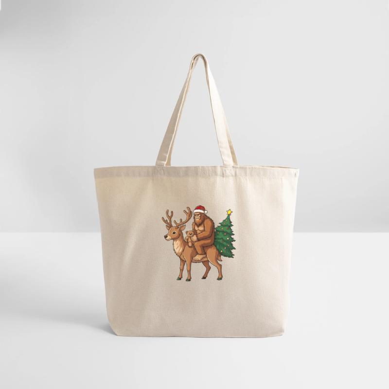 Teddy Santa Bigfoot ride a deer Christmas