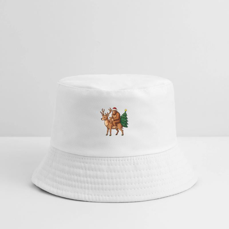 Teddy Santa Bigfoot ride a deer Christmas