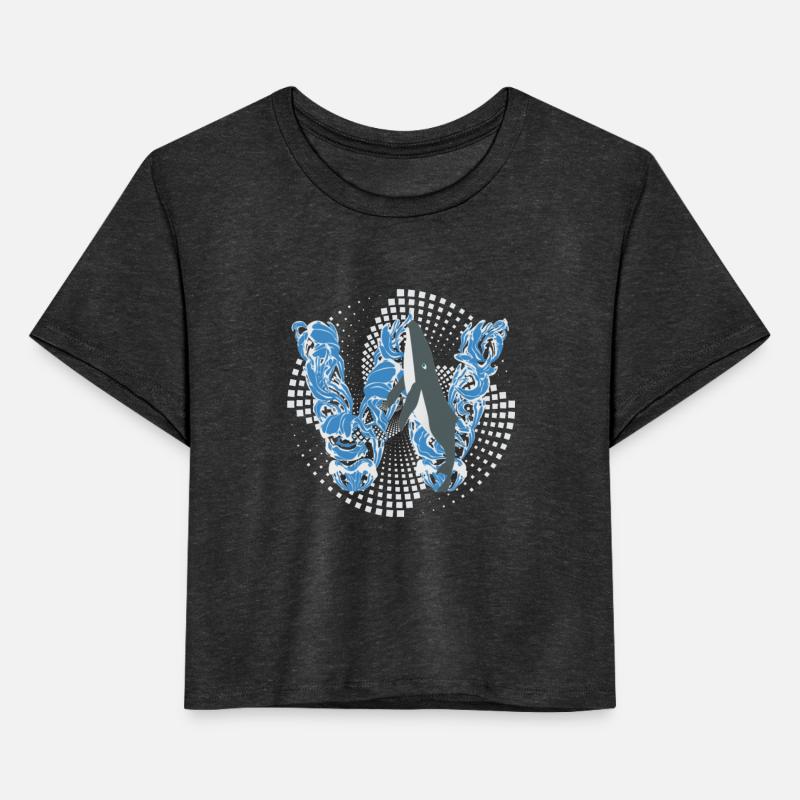 The whale between sea waves