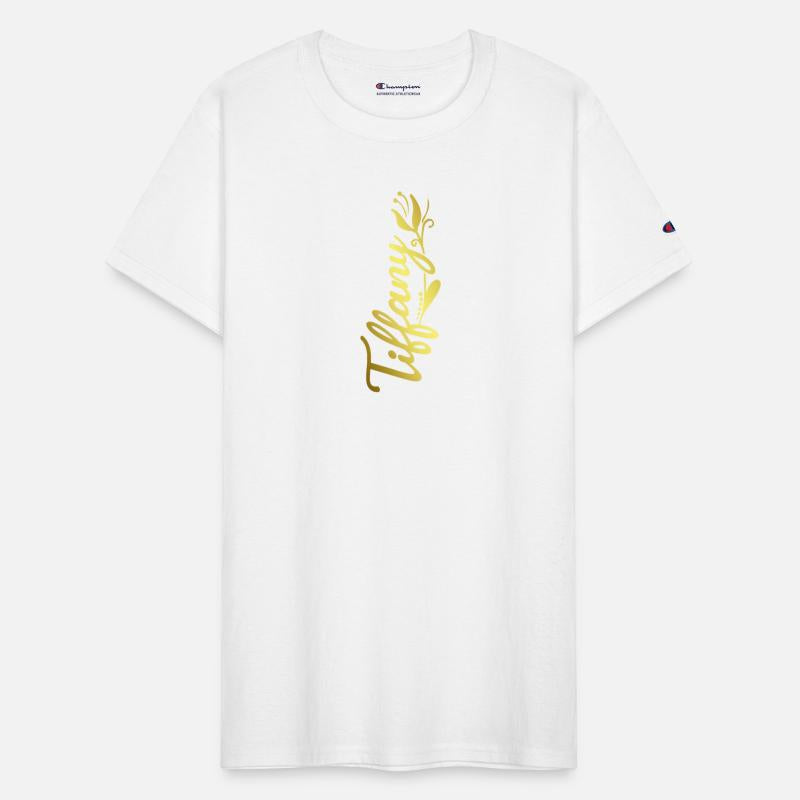 Tiffany Name Faux Gold Tulip Flourish