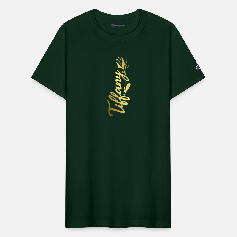 Tiffany Name Faux Gold Tulip Flourish