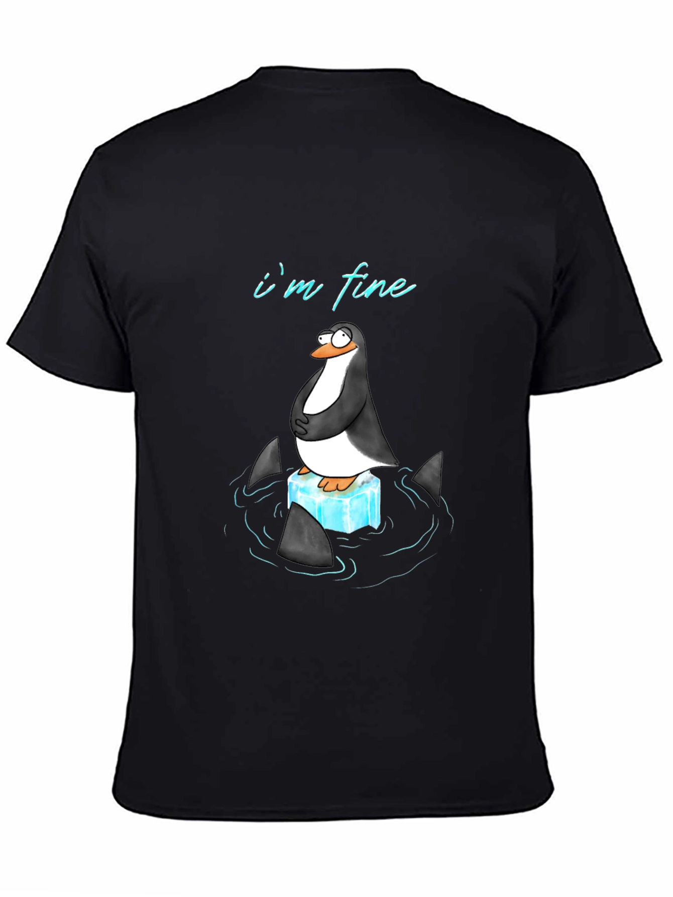 Penguin Im Fine Graphic Tee - Black
