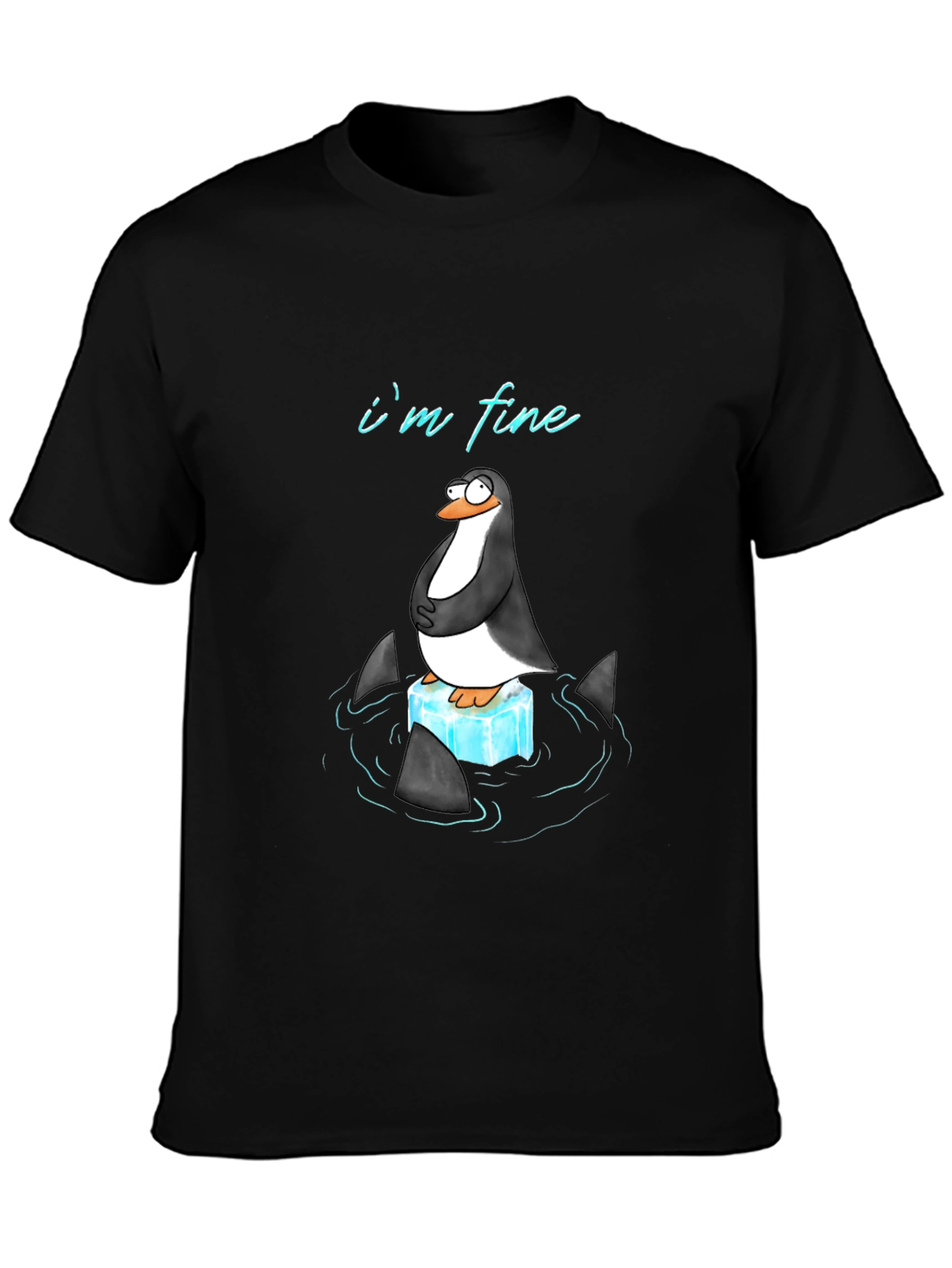 Penguin Im Fine Graphic Tee - Black