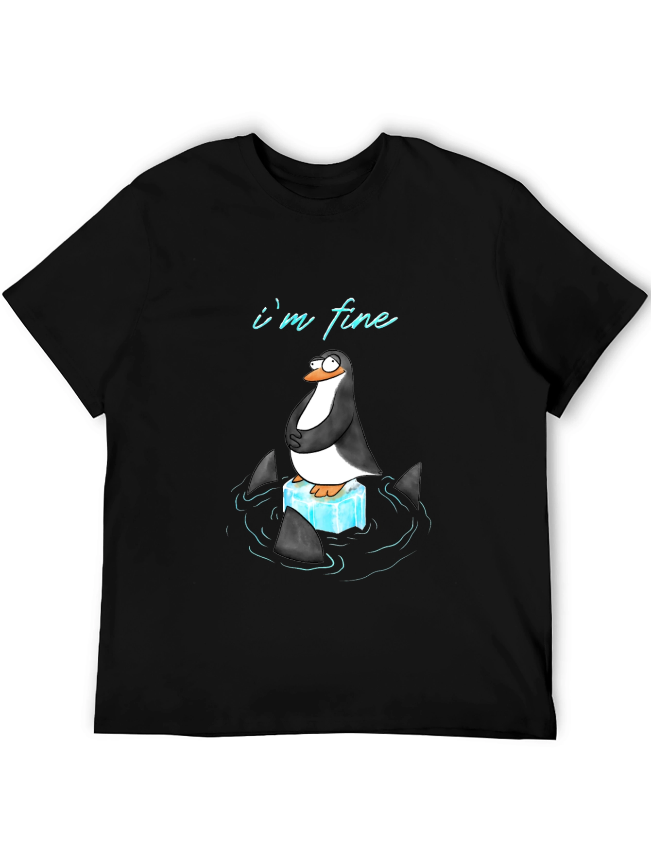 Penguin Im Fine Graphic Tee - Black