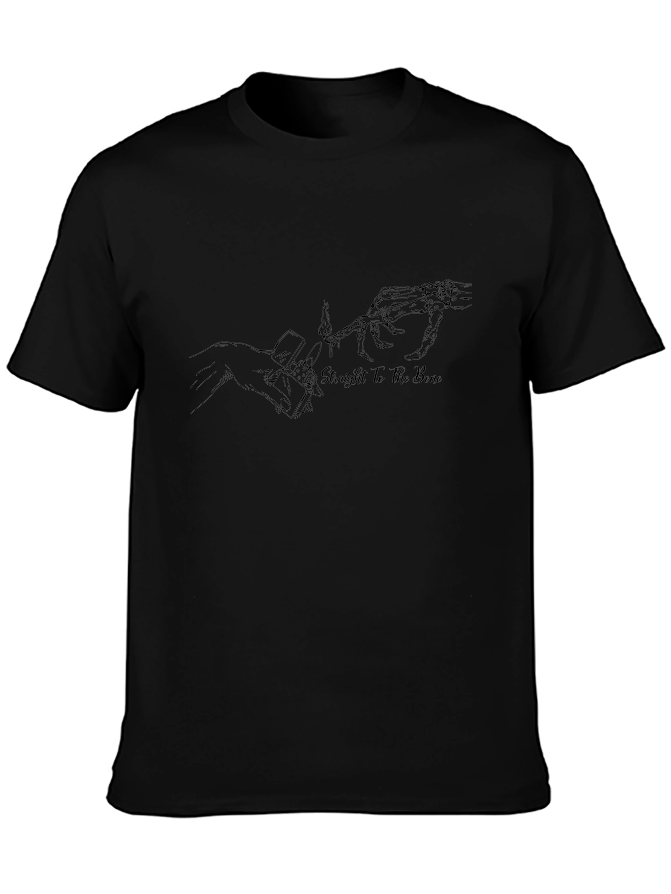 Straight to the Bone Black Graphic Tee