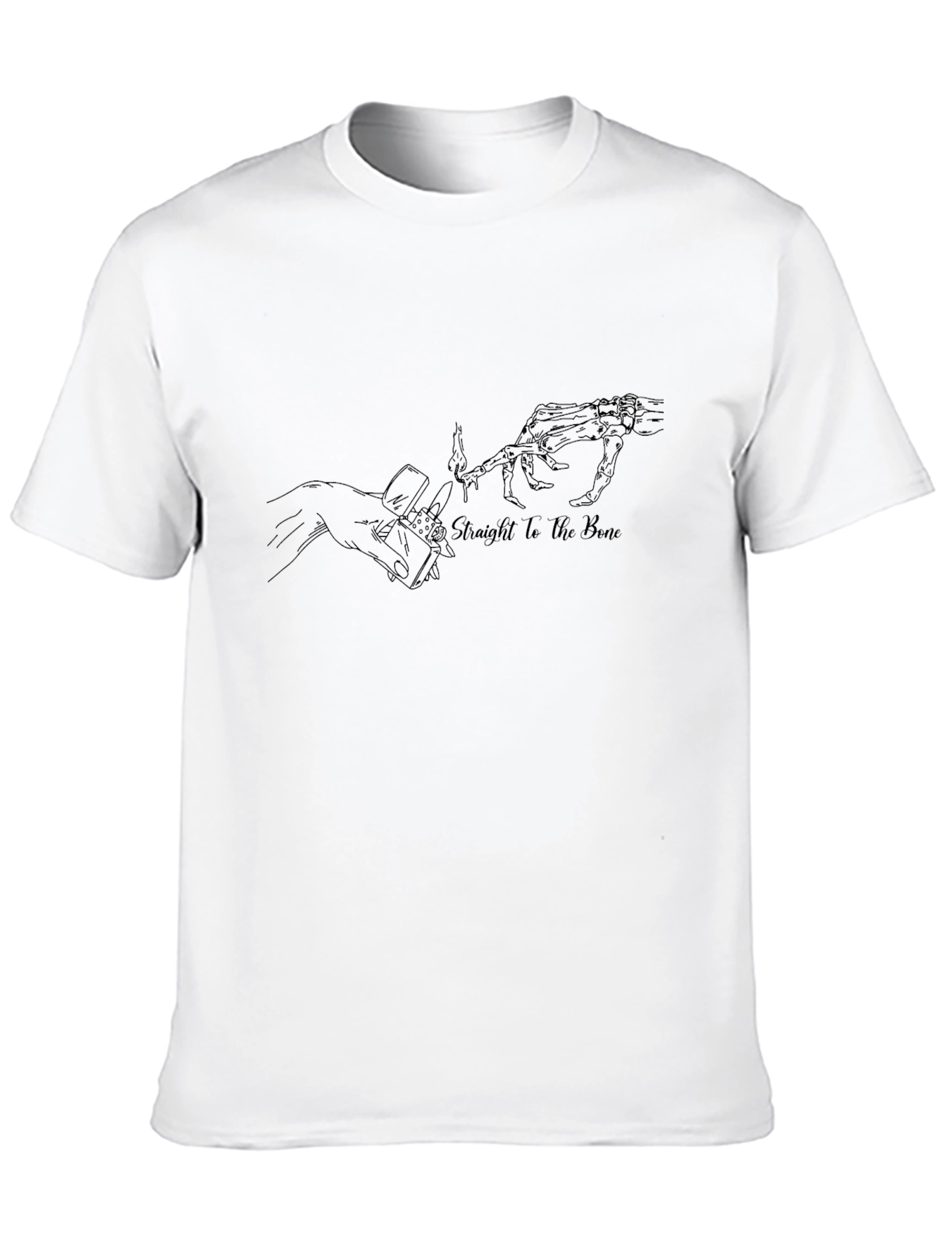 Straight to the Bone Black Graphic Tee