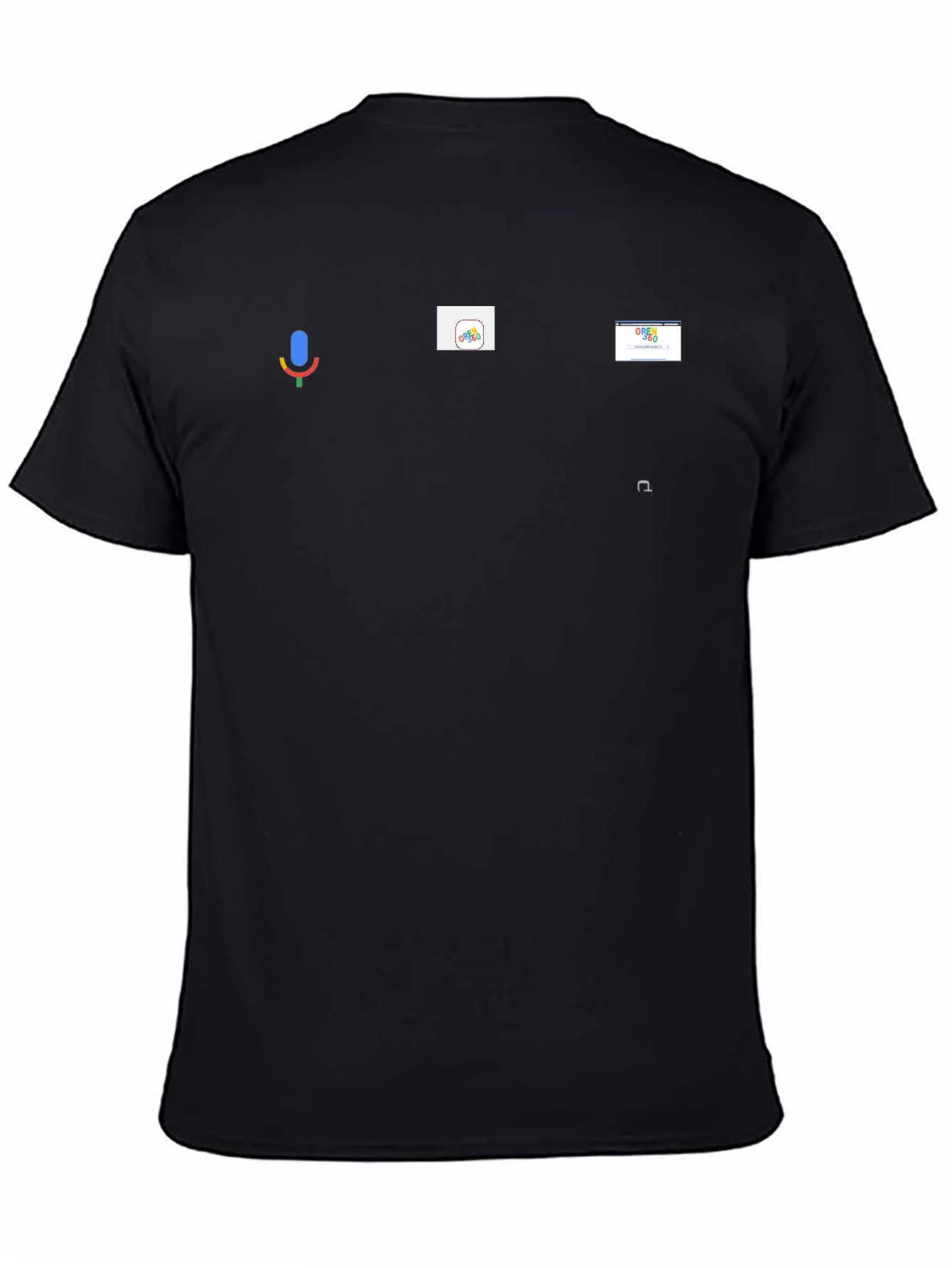 Black Google App Icons Graphic Tee