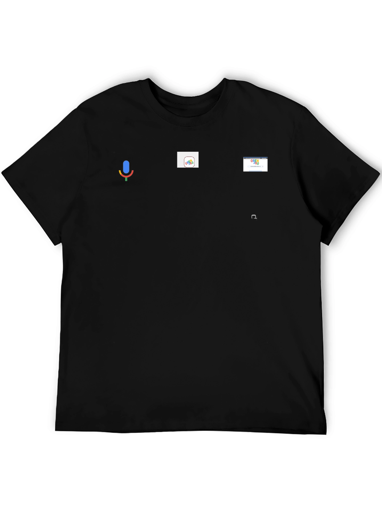 Black Google App Icons Graphic Tee