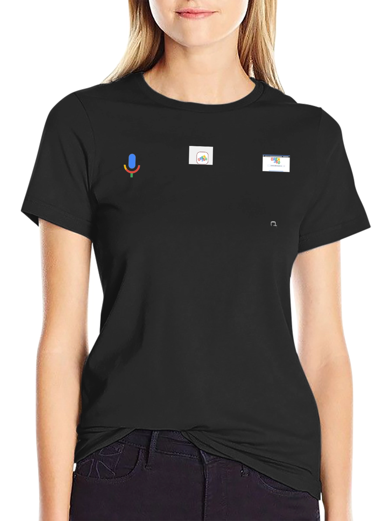 Black Google App Icons Graphic Tee
