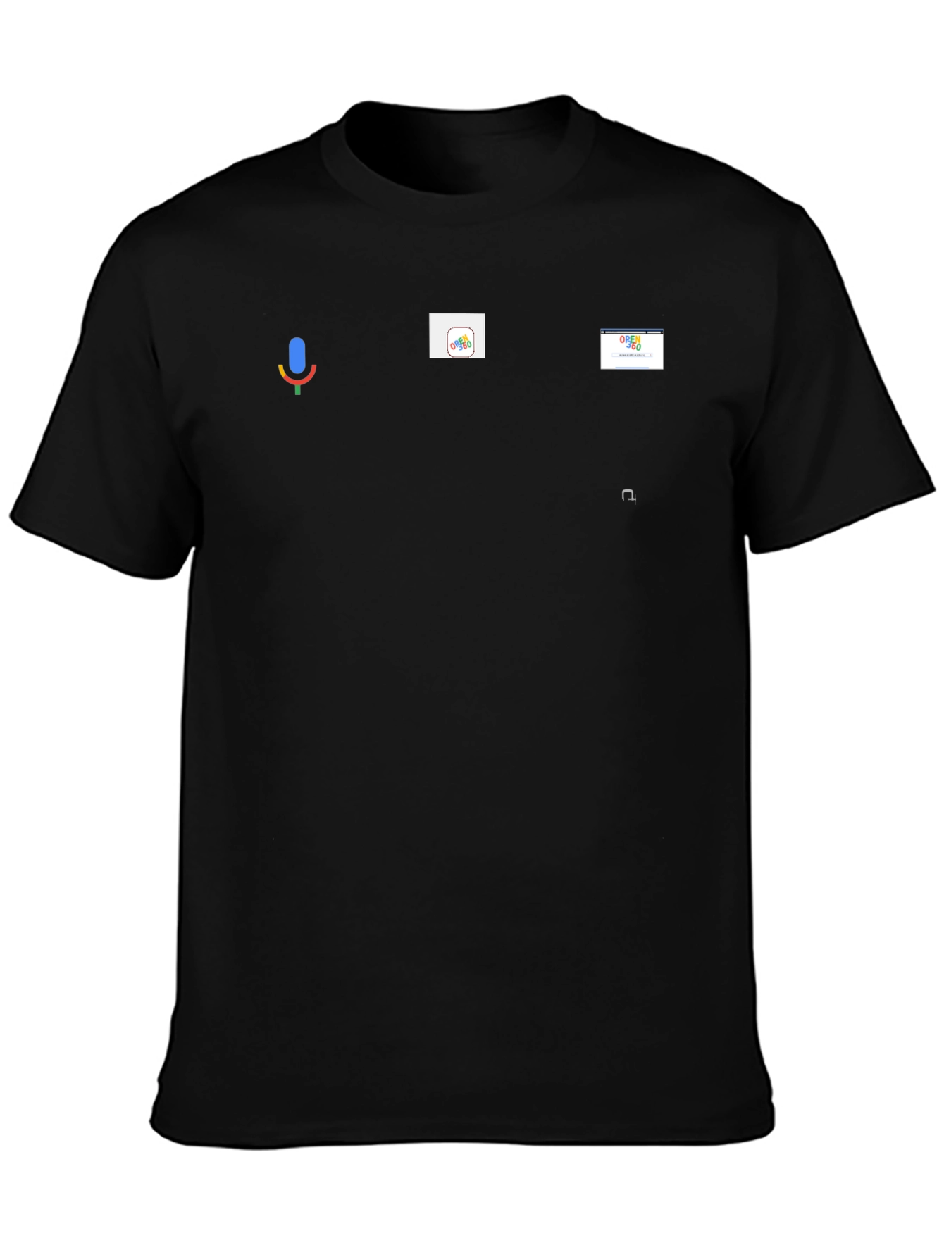 Black Google App Icons Graphic Tee