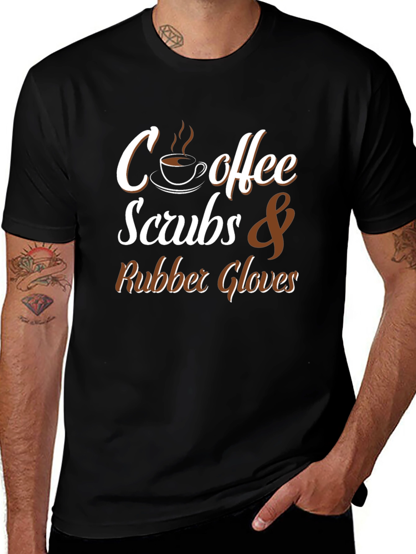 Coffee Scrubs & Rubber Gloves Graphic T-Shirt