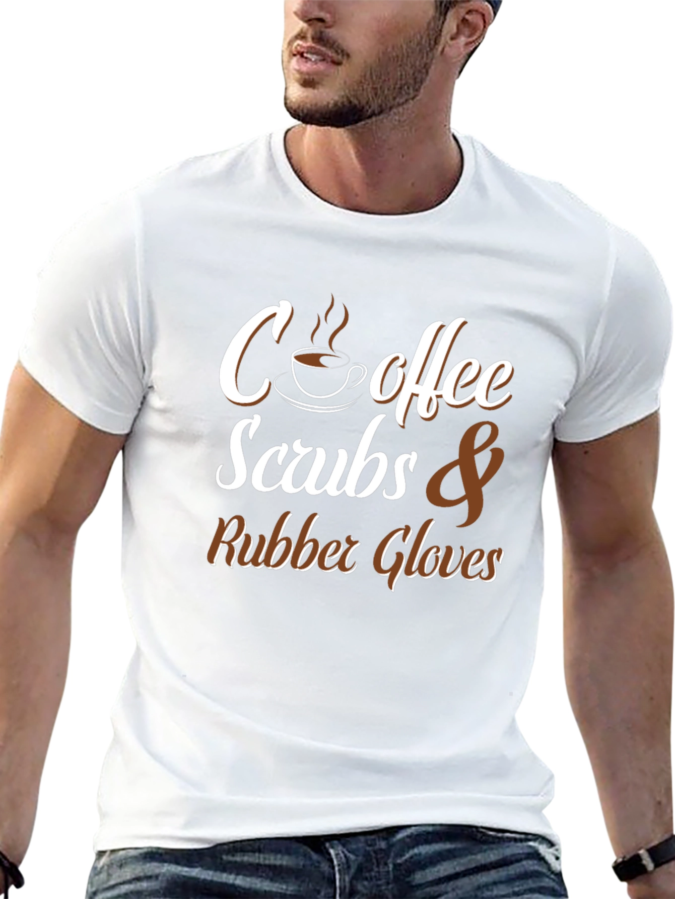 Coffee Scrubs & Rubber Gloves Graphic T-Shirt
