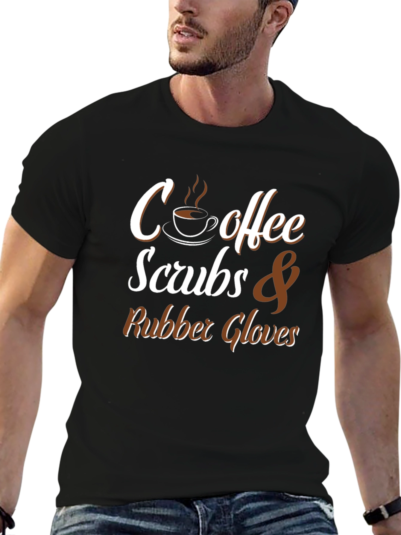 Coffee Scrubs & Rubber Gloves Graphic T-Shirt