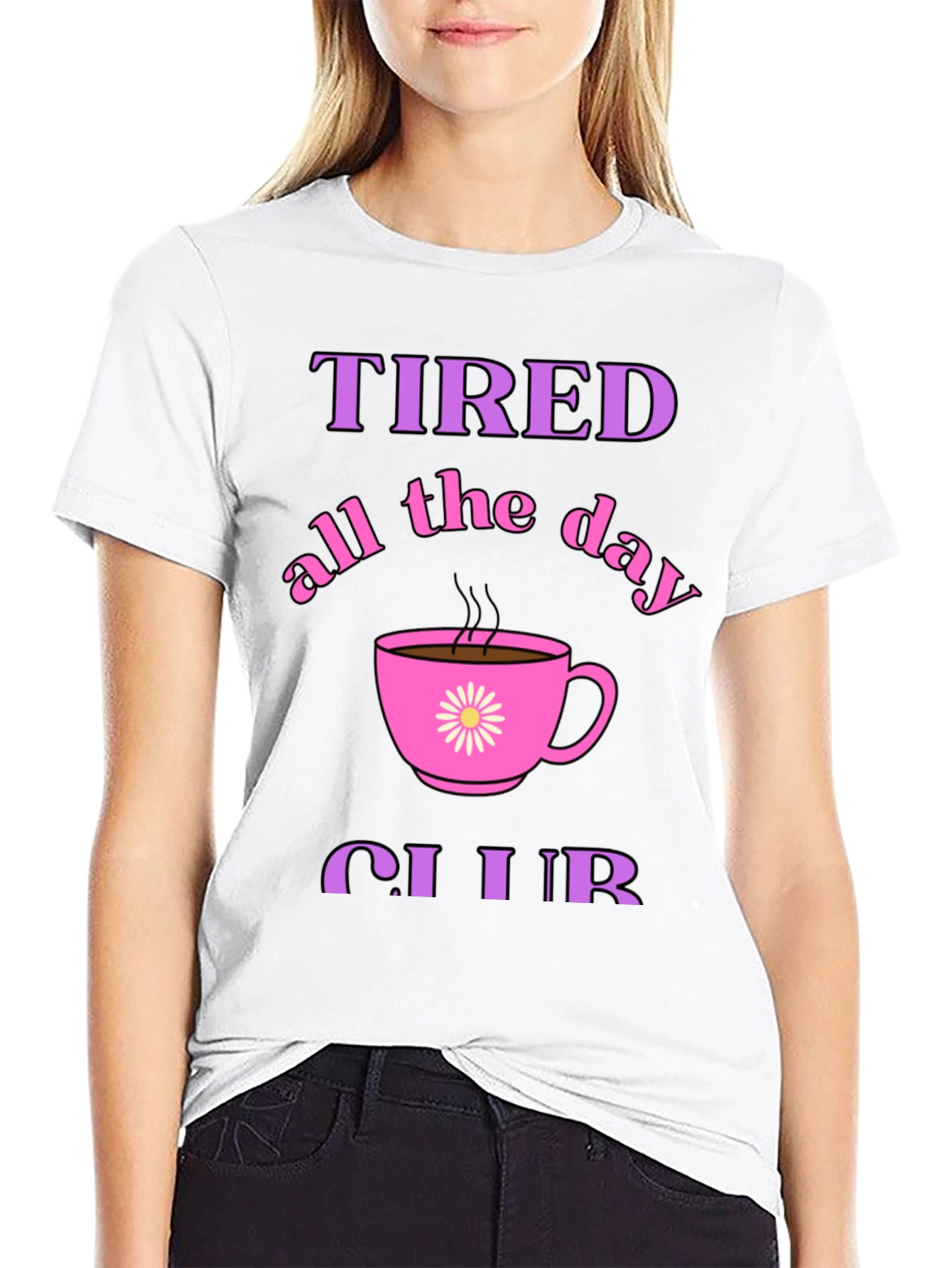 Tired All Day Club Black Graphic Tee