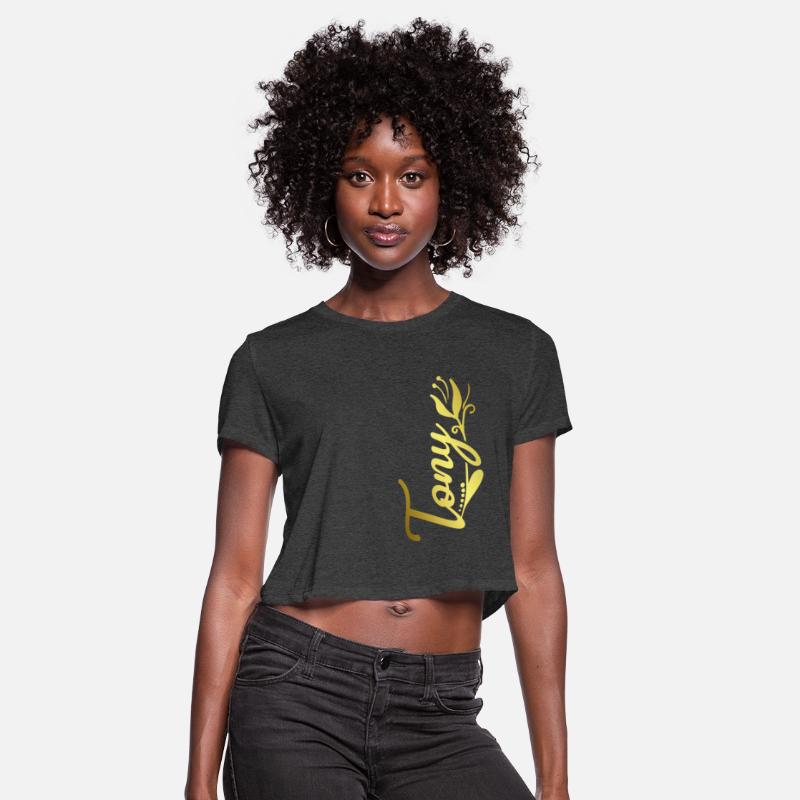 Tony Name Faux Gold Tulip Flourish