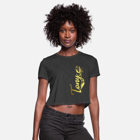 Tony Name Faux Gold Tulip Flourish