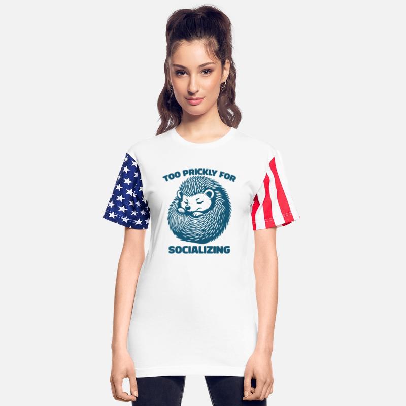 Too Prickly for Socializing Funny Grumpy Hedgehog