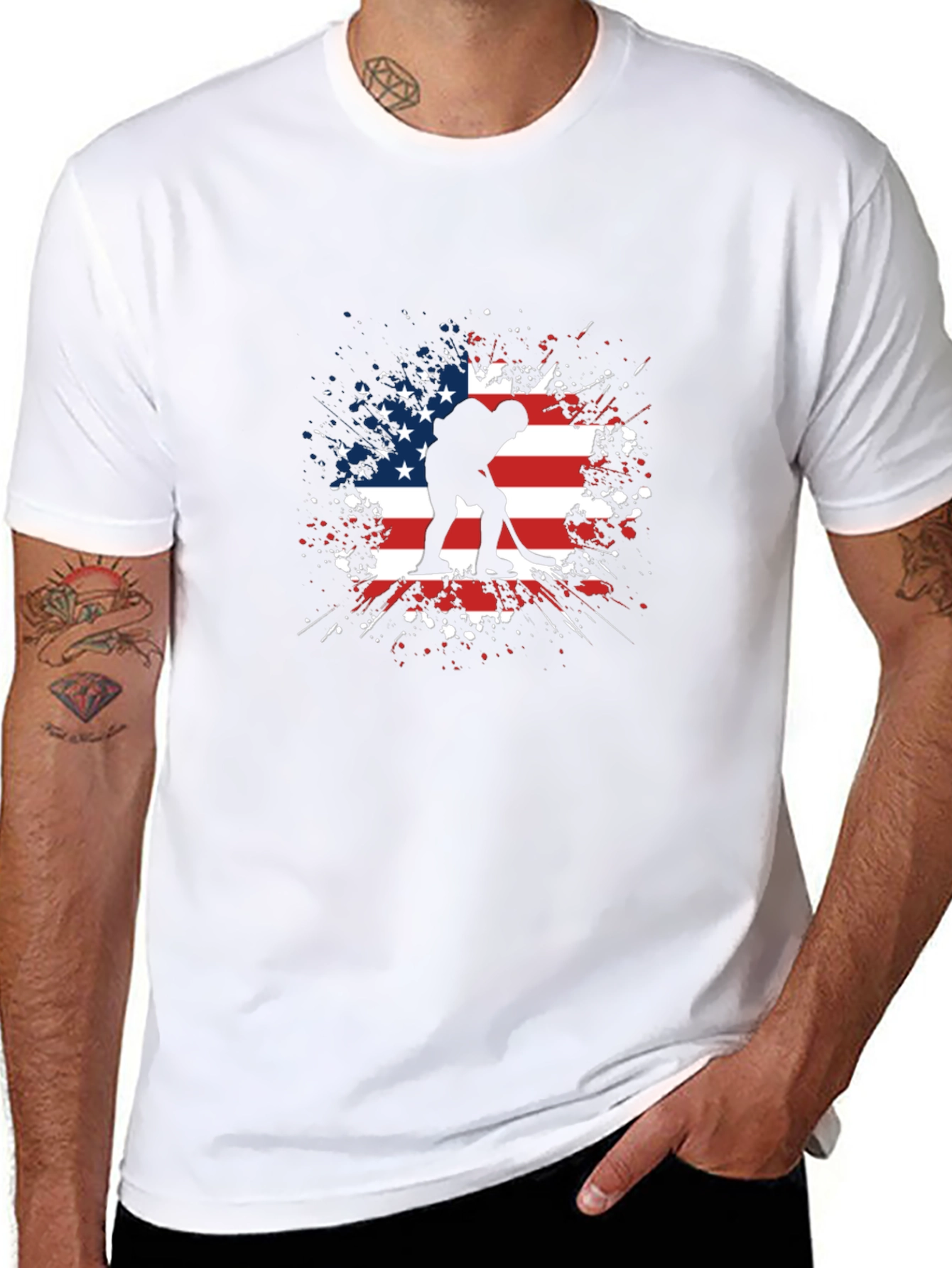 USA Hockey T-Shirt - Patriotic Player Tee
