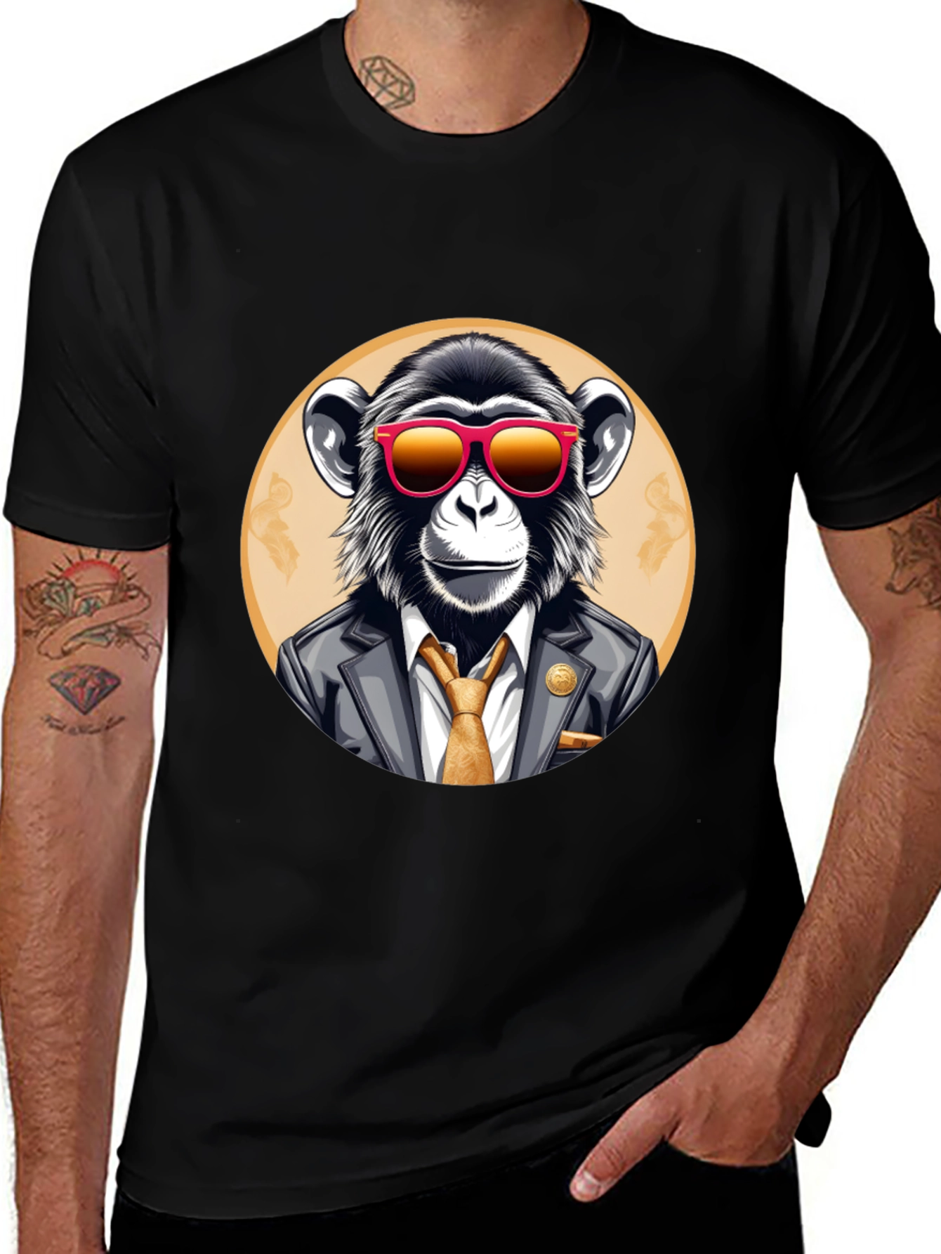 Stylish Monkey T-Shirt - Business Ape