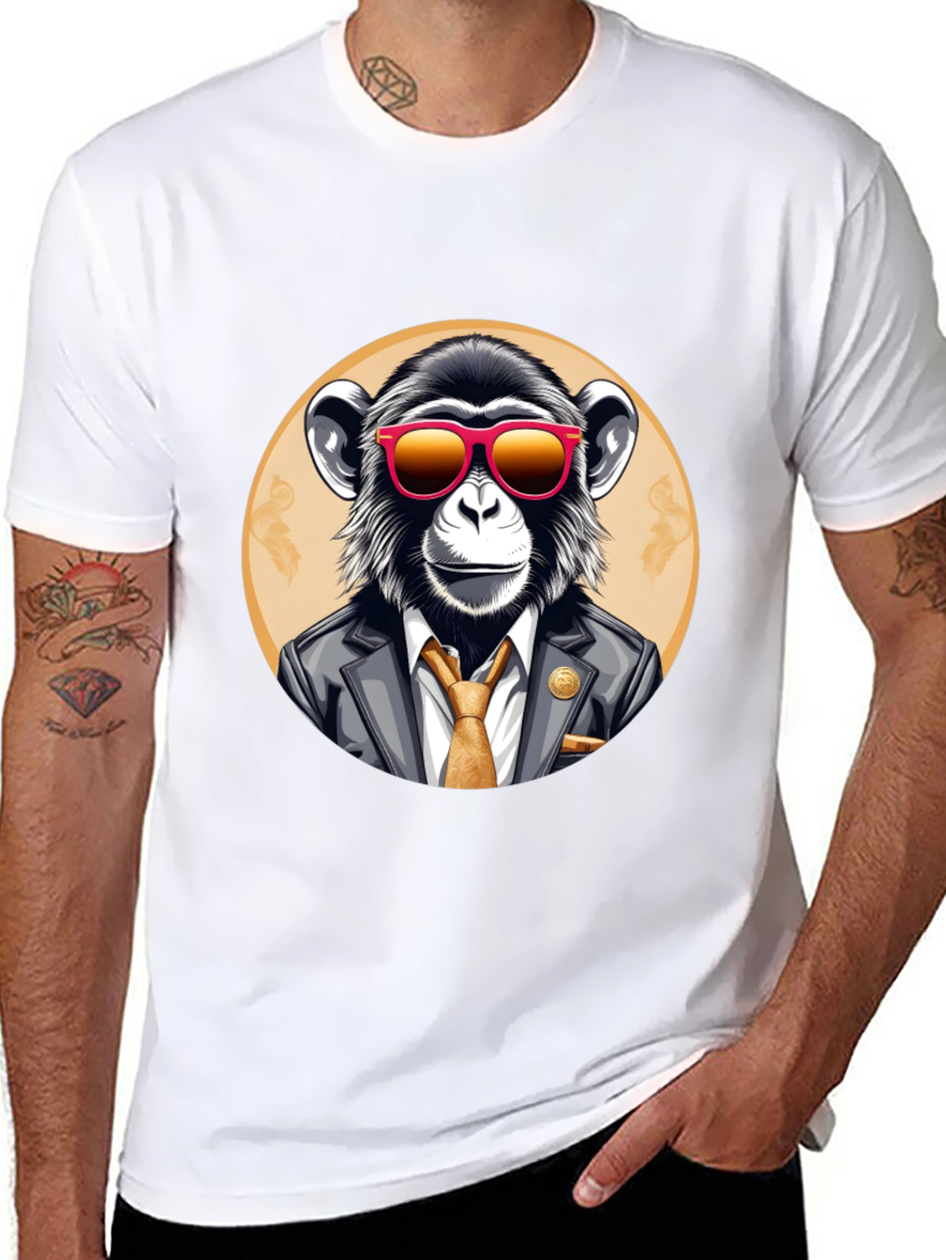 Stylish Monkey T-Shirt - Business Ape