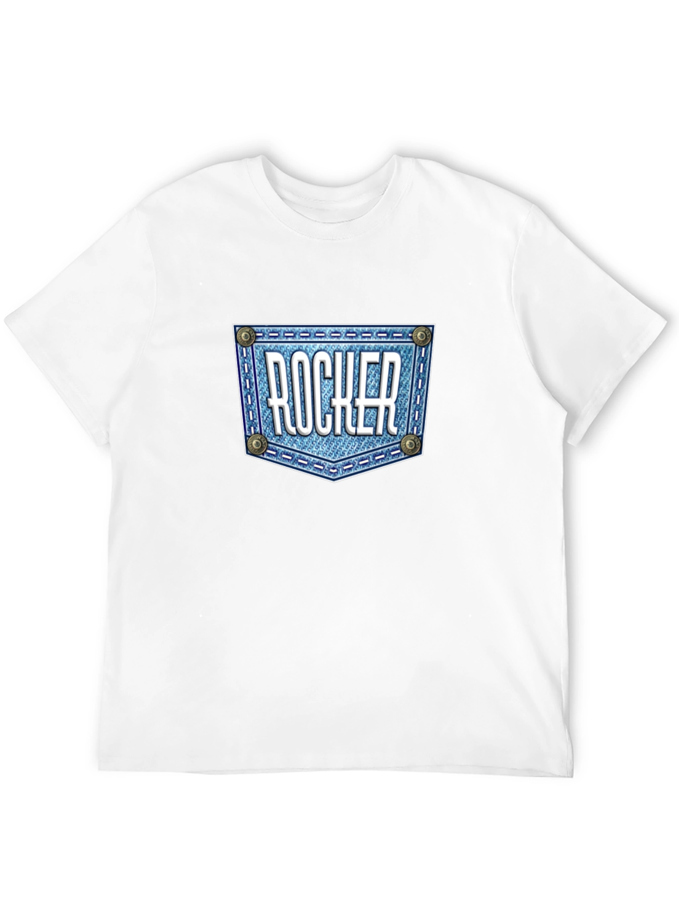 Rocker Denim Pocket Graphic T-Shirt
