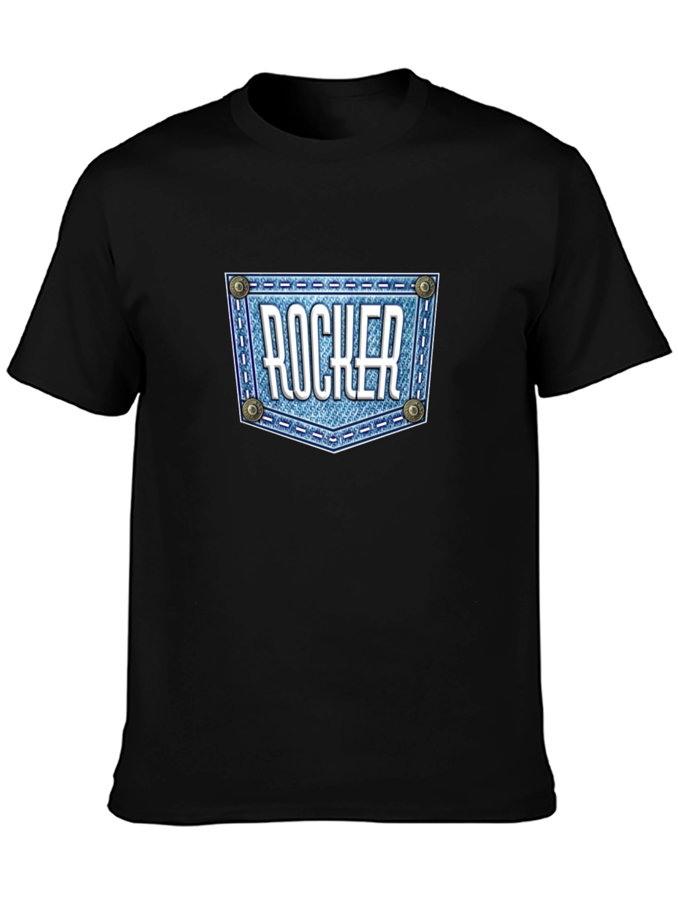 Rocker Denim Pocket Graphic T-Shirt