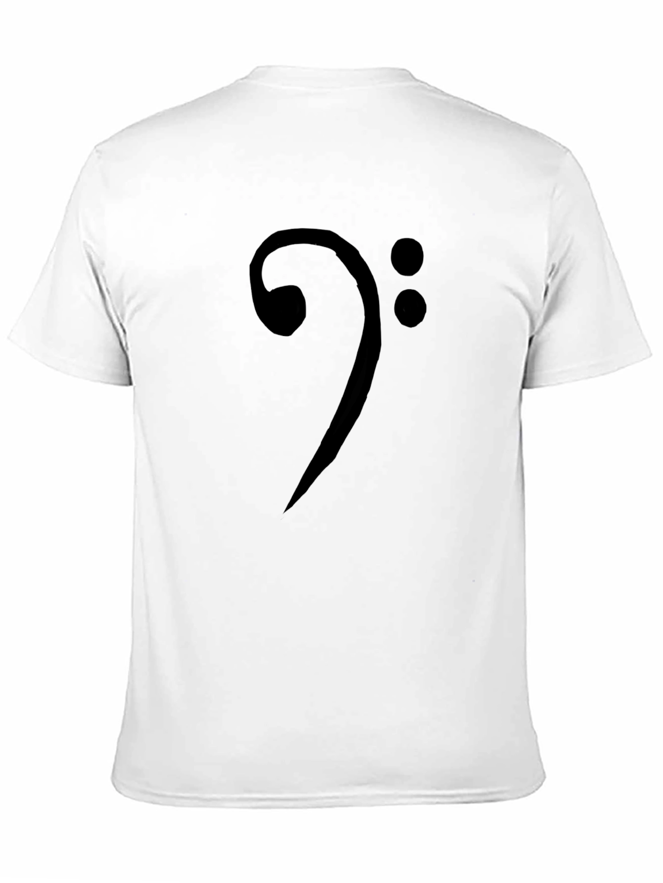 Bass Clef Black Graphic T-Shirt