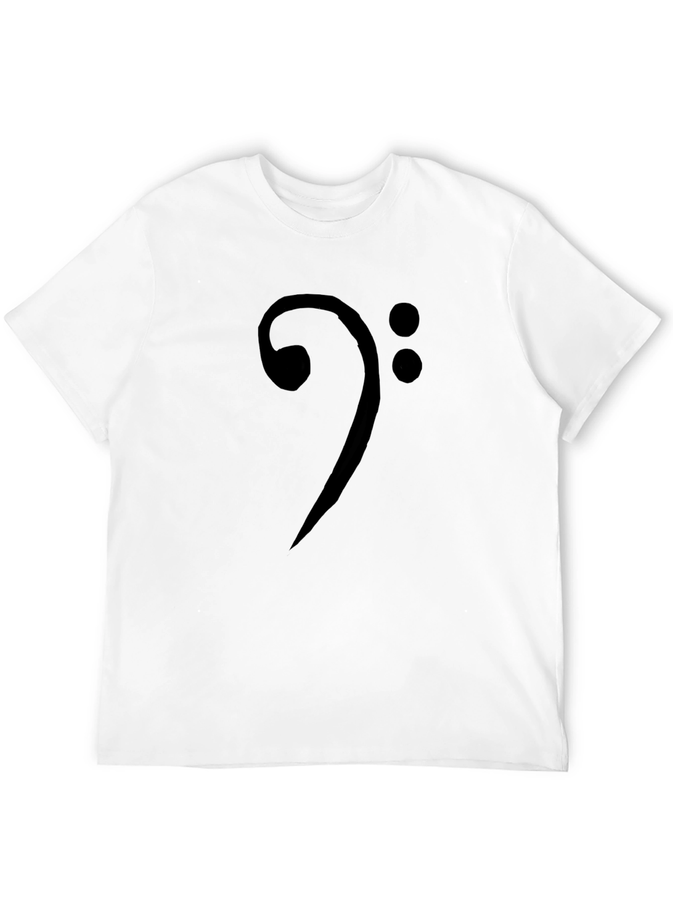 Bass Clef Black Graphic T-Shirt