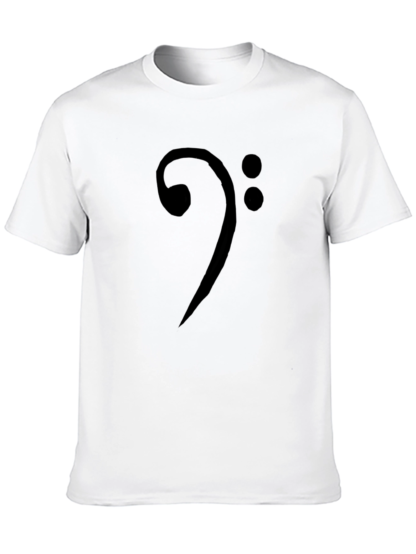 Bass Clef Black Graphic T-Shirt