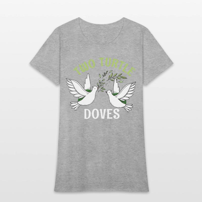 Two Turtle Dove Christmas Cute Birds Awesome