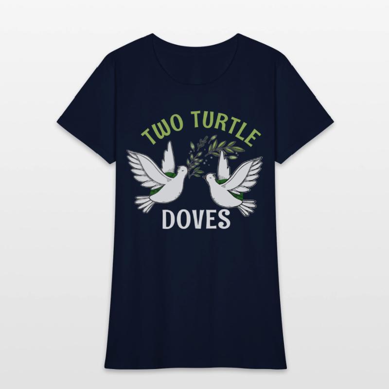 Two Turtle Dove Christmas Cute Birds Awesome