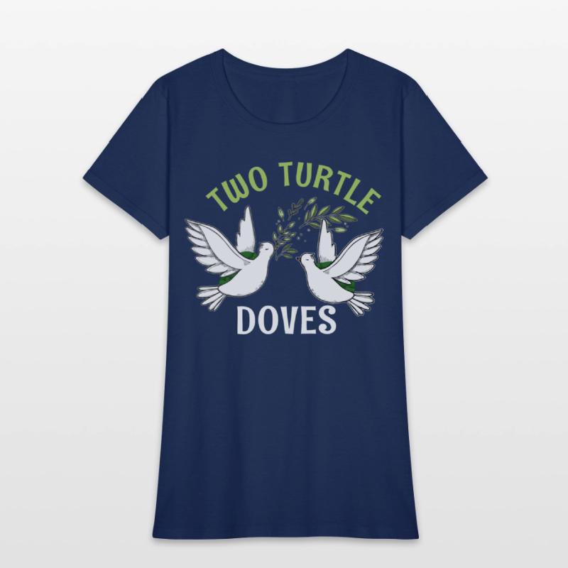 Two Turtle Dove Christmas Cute Birds Awesome