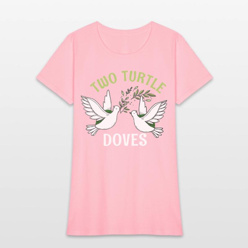 Two Turtle Dove Christmas Cute Birds Awesome