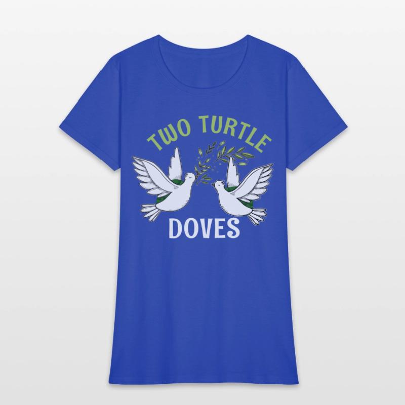 Two Turtle Dove Christmas Cute Birds Awesome
