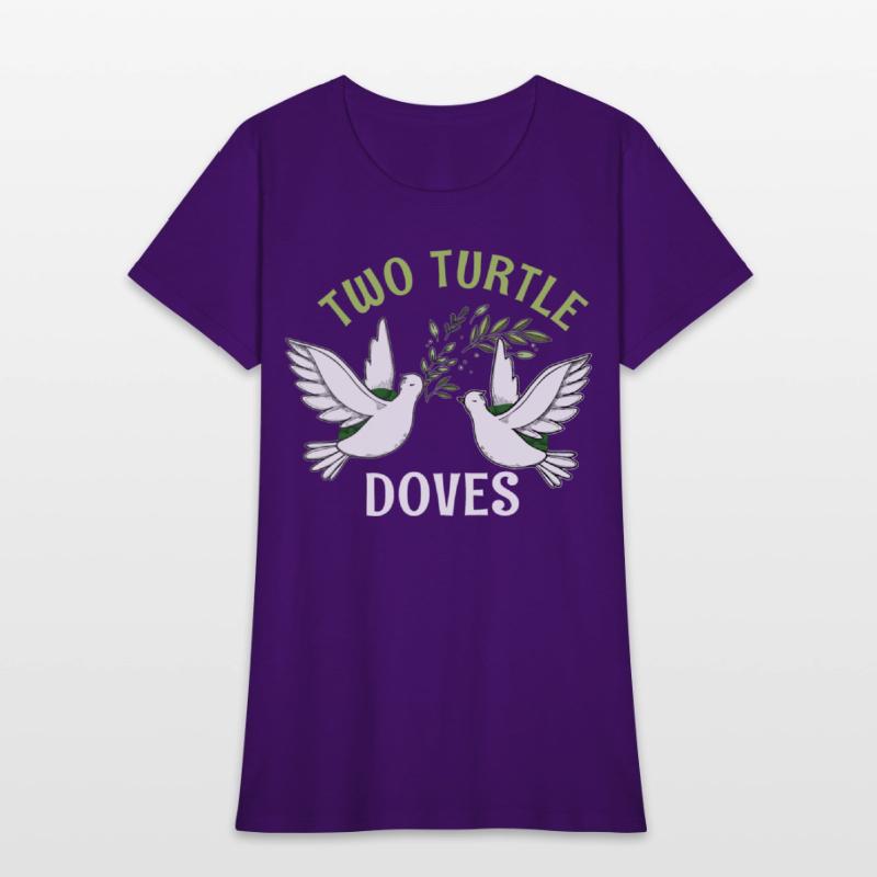 Two Turtle Dove Christmas Cute Birds Awesome