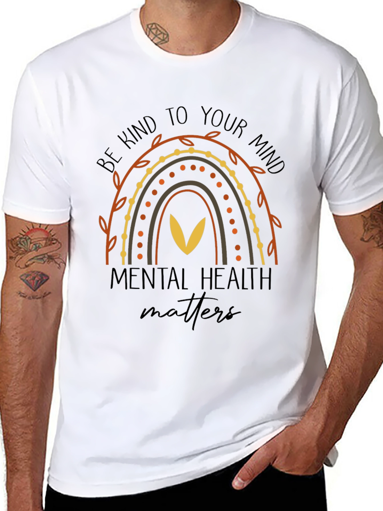 Mental Health Matters Rainbow Graphic Tee