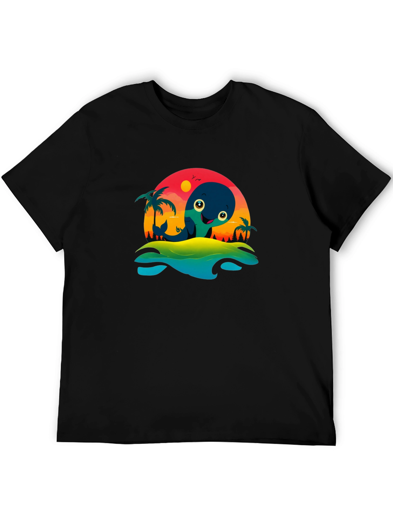 Whimsical Whale Graphic T-Shirt