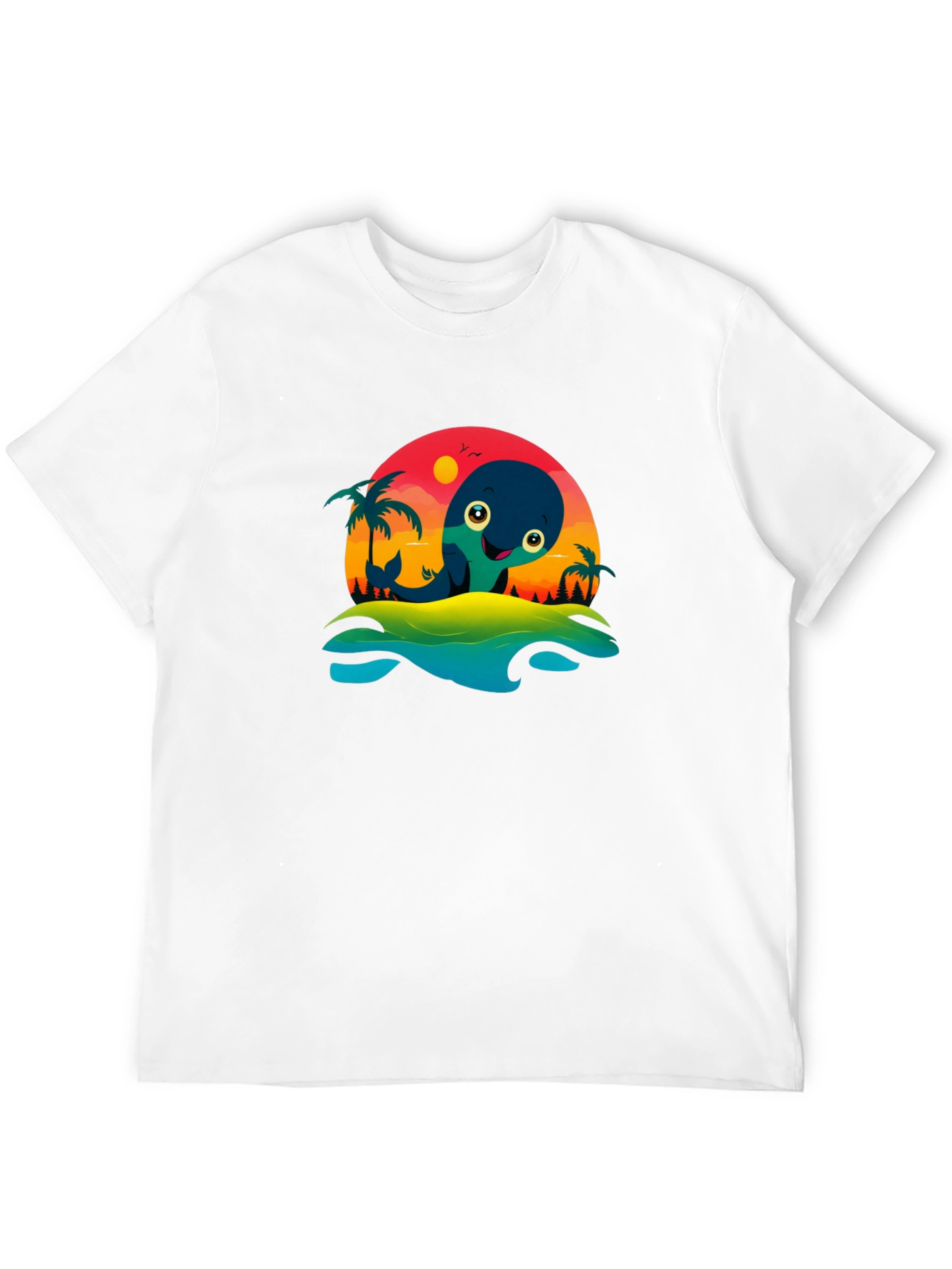 Whimsical Whale Graphic T-Shirt