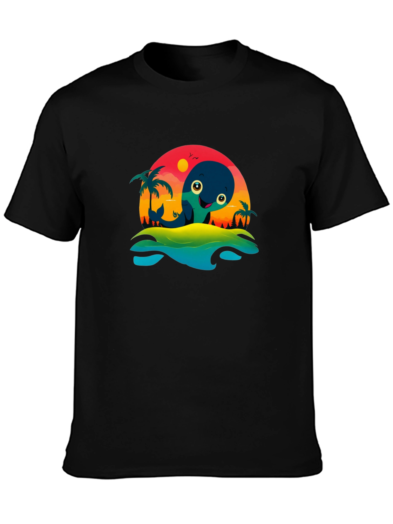 Whimsical Whale Graphic T-Shirt