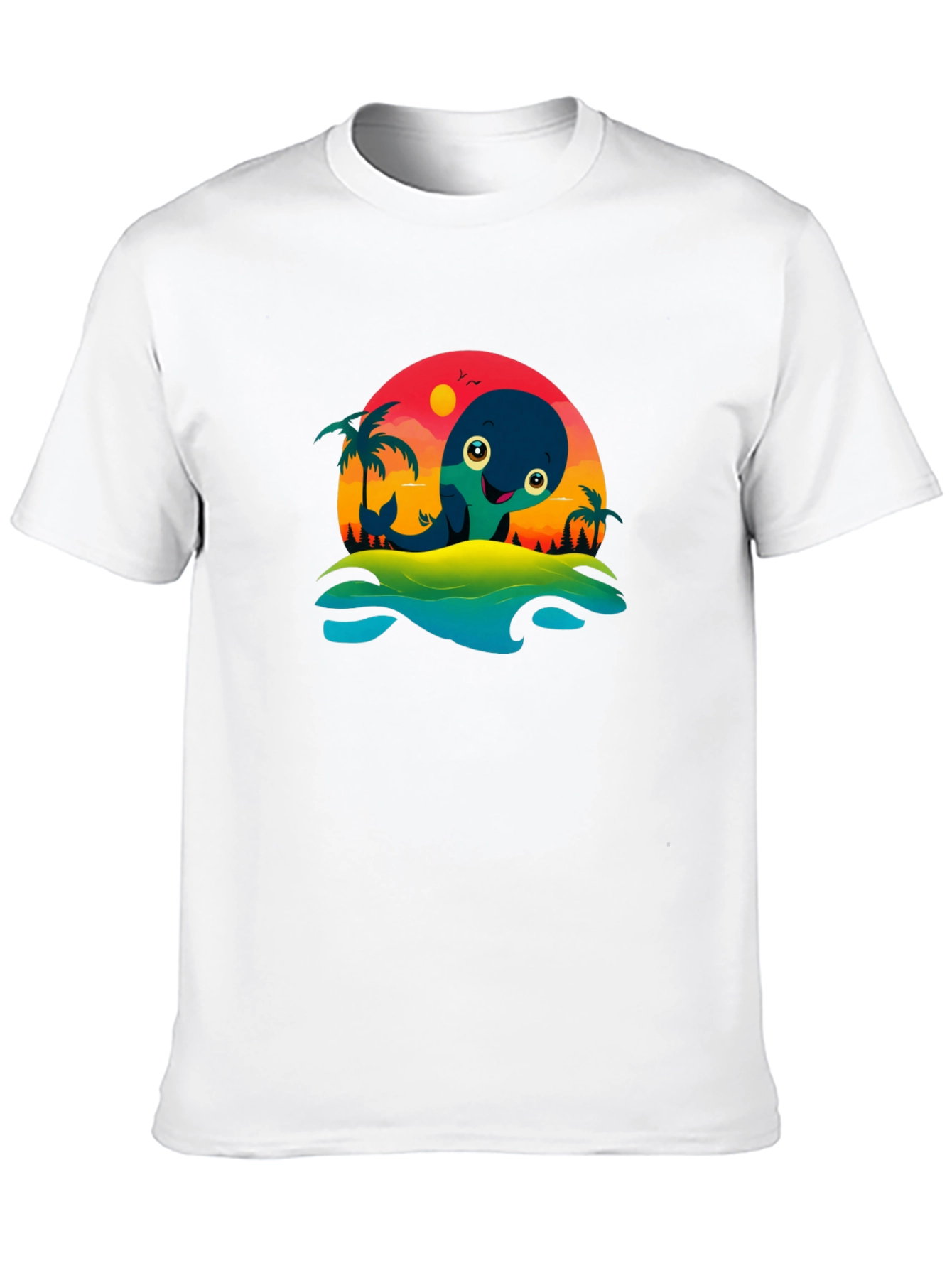 Whimsical Whale Graphic T-Shirt