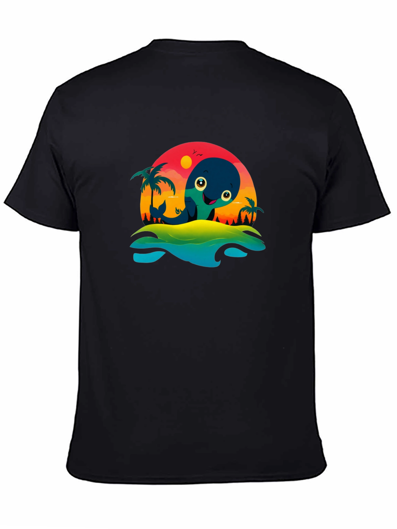 Whimsical Whale Graphic T-Shirt