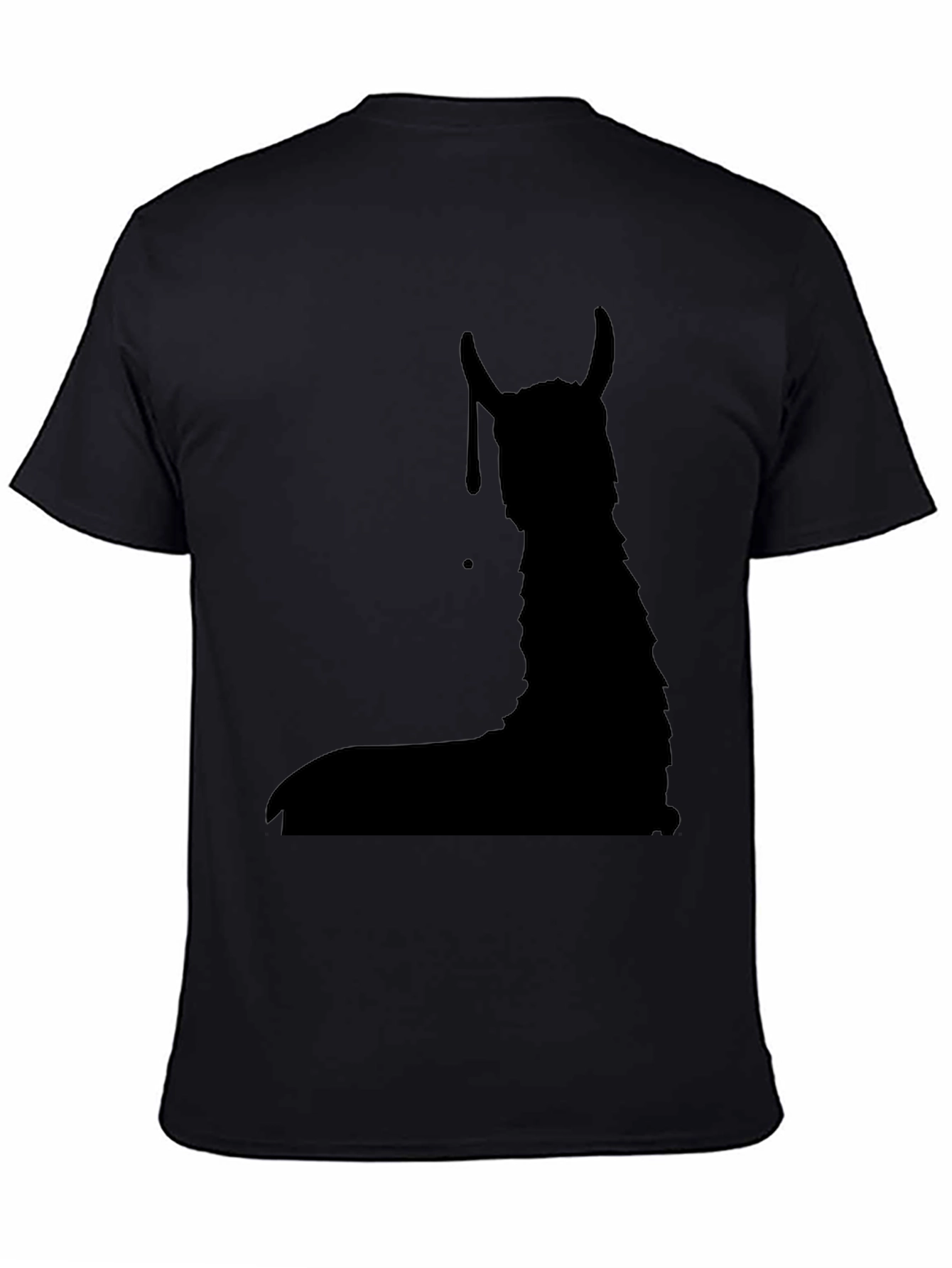 Llama Silhouette Black Graphic Tee
