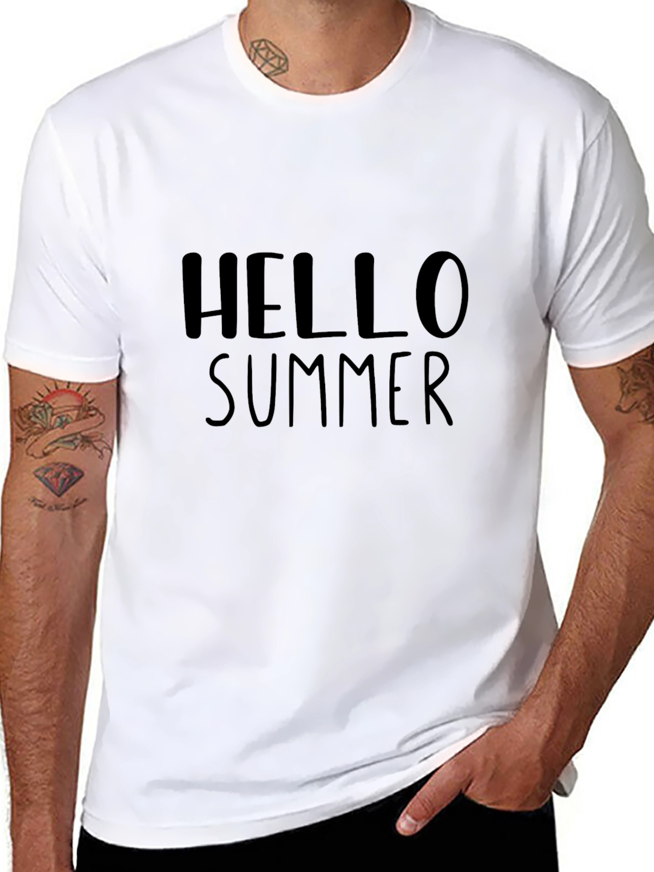 Hello Summer Graphic Tee - Black