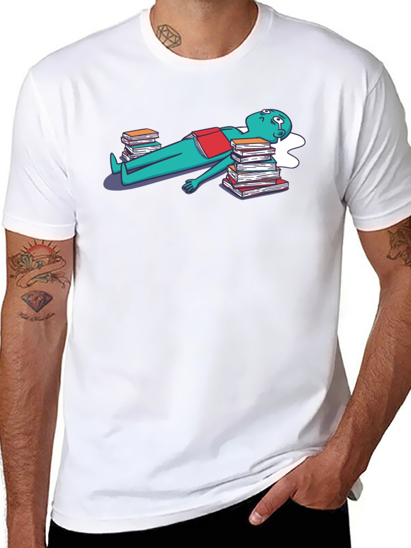 Bookworm Tee - Literary Humor Graphic T-Shirt