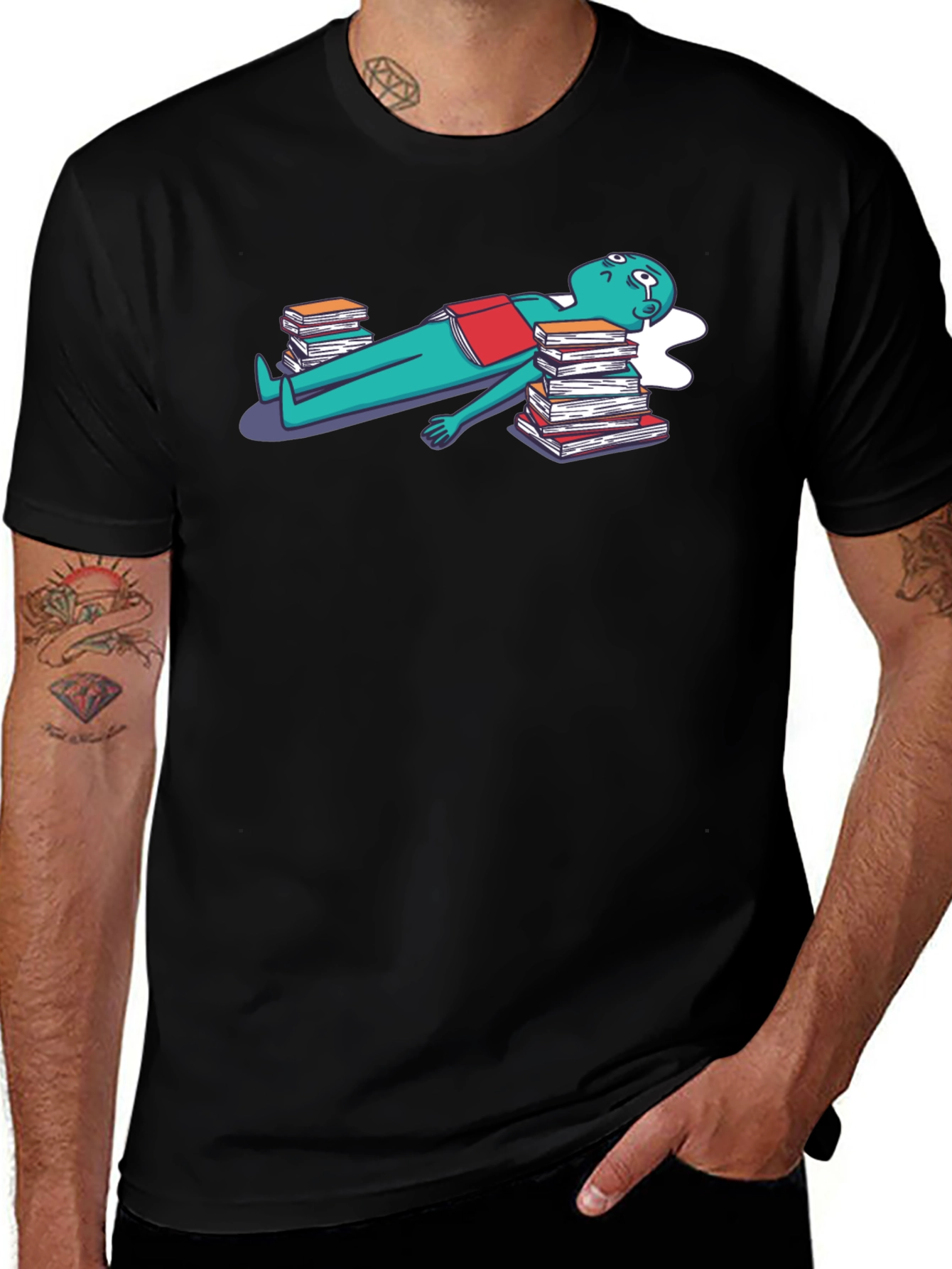 Bookworm Tee - Literary Humor Graphic T-Shirt