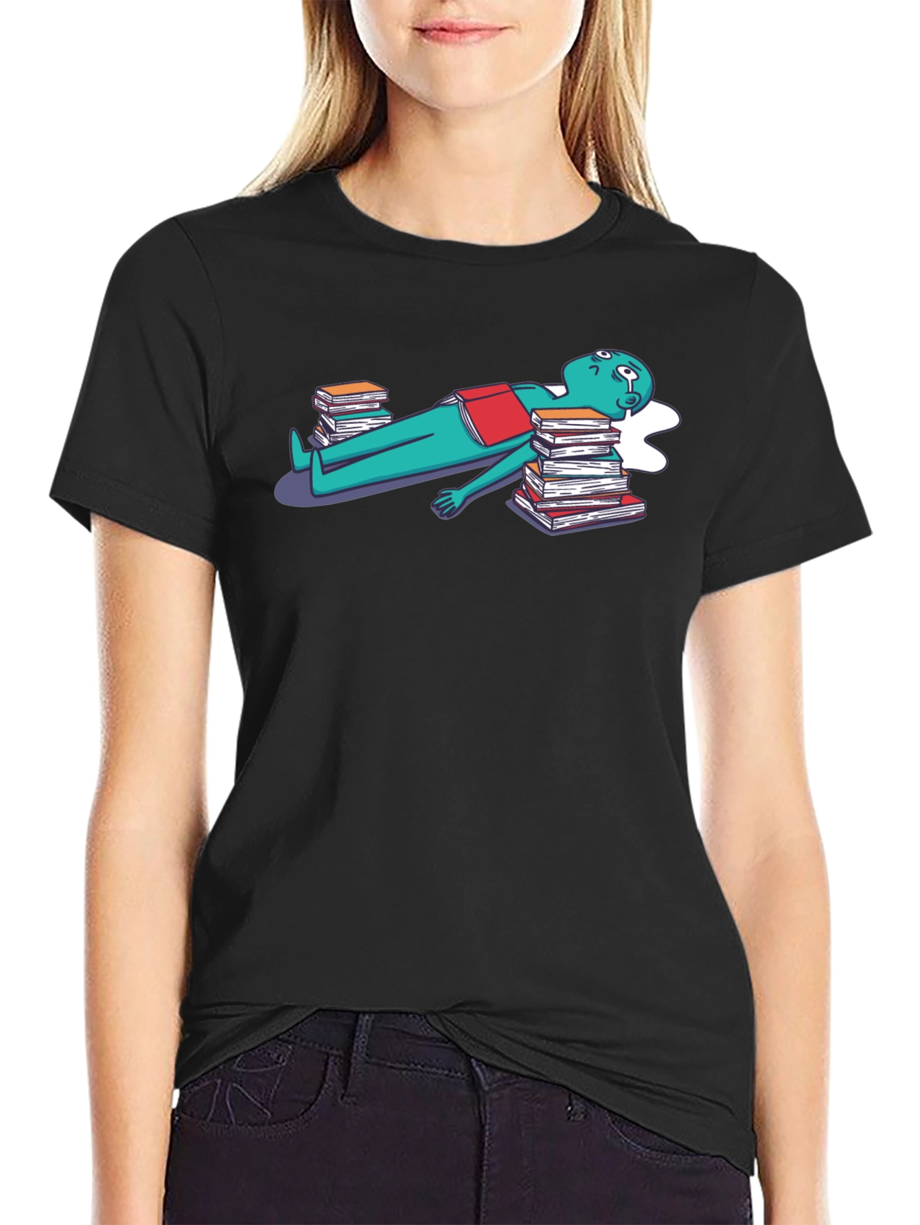 Bookworm Tee - Literary Humor Graphic T-Shirt