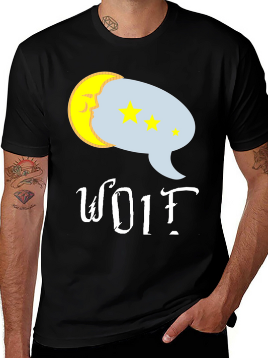Wolf Dream T-Shirt - Moon & Star Design Tee