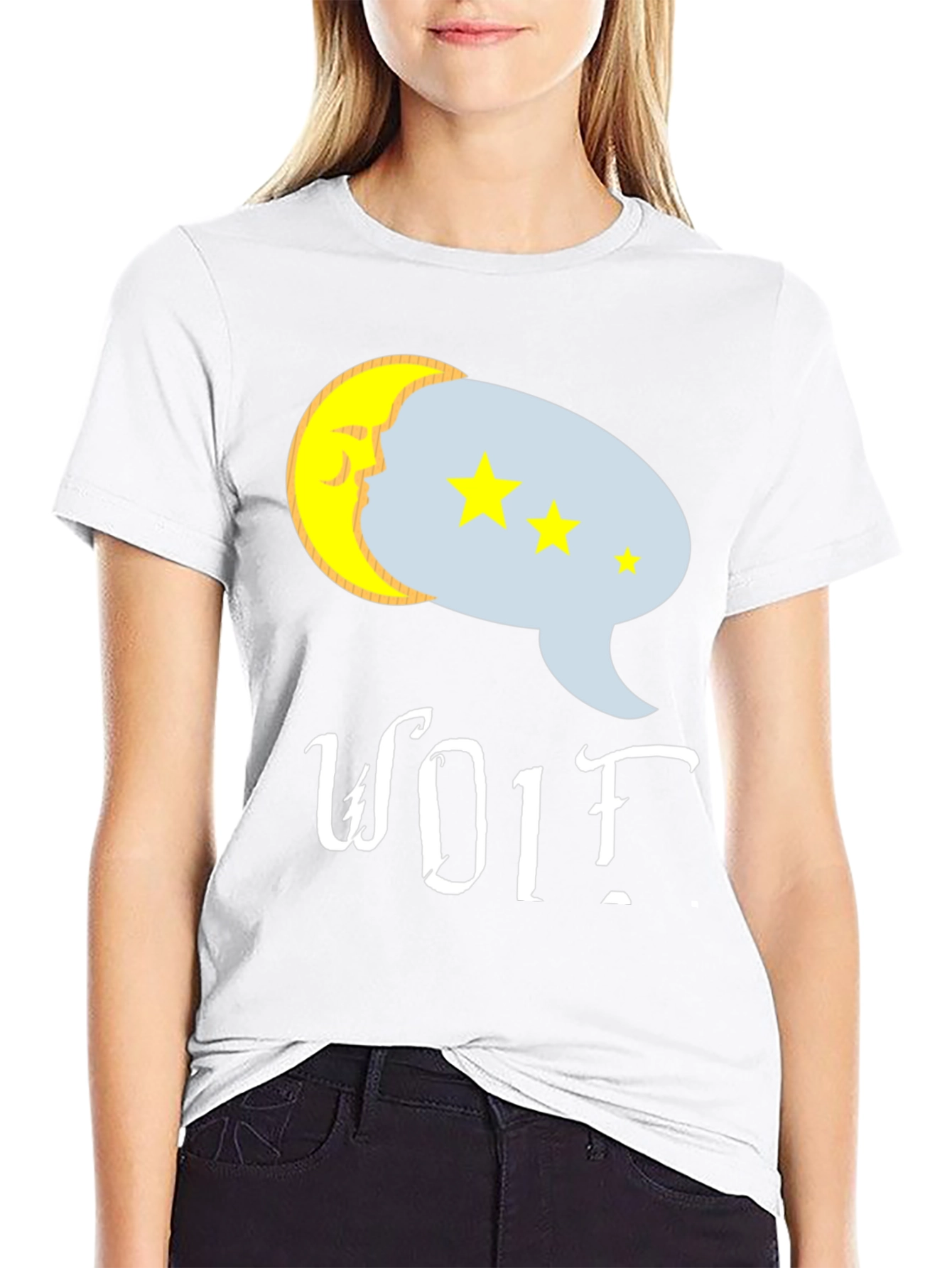 Wolf Dream T-Shirt - Moon & Star Design Tee
