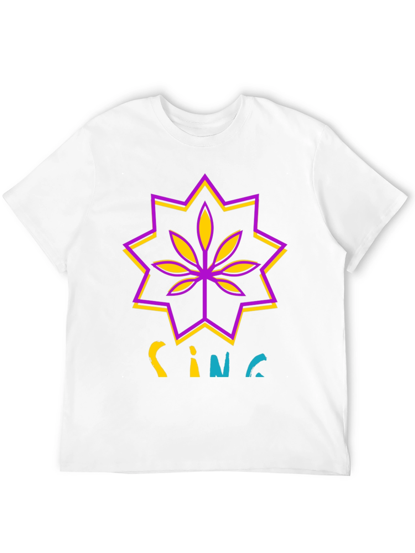 Stylish Black T-Shirt with Cannabis-Inspired Graphic Print