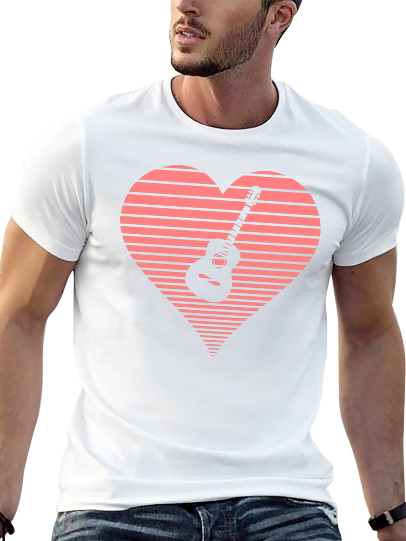 Guitar Heartbeat T-Shirt - Music Lover Tee